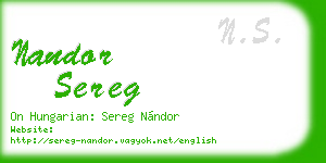 nandor sereg business card